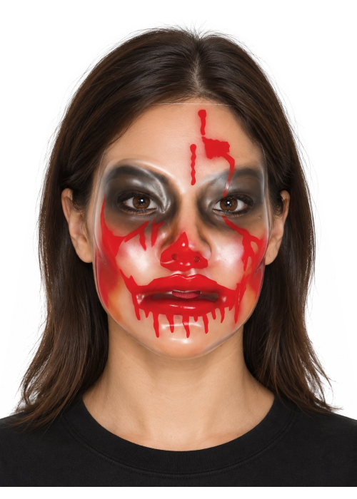 Mascara Purga Transparente Mujer - Mascaras Halloween - Mascaras de Peliculas de Terror