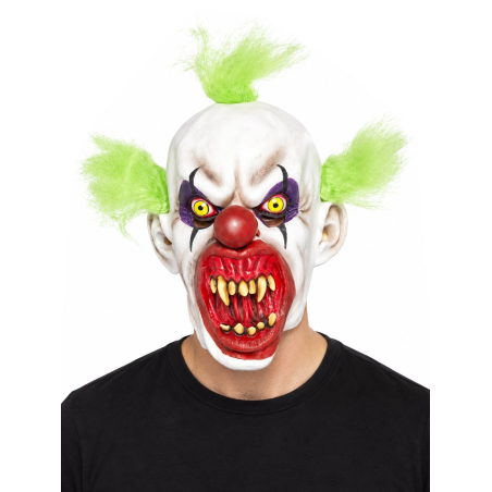 Mascara Payaso Asesino Verde - Mascaras de Payasos Diabolicos Halloween - Mascaras de Payasos Asesinos