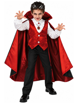 Disfraz de Vampiro Clasico para Niño - Disfraces Halloween Vampiros - Disfraces de Vampiros y Goticos para Niños