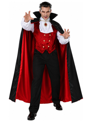 Disfraz de Vampiro Clásico para Hombre - Disfraces Halloween Vampiros - Disfraces de Vampiros y Goticos para Hombre