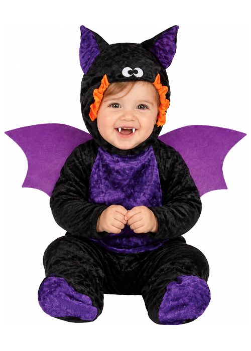 Disfraz de Vampiro Murcielago Morado para Bebe - Disfraces Halloween Vampiros - Disfraces de Vampiros y Vampiresas para Bebes