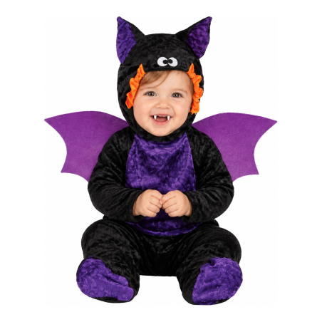 Disfraz de Vampiro Murcielago Morado para Bebe - Disfraces Halloween Vampiros - Disfraces de Vampiros y Vampiresas para Bebes