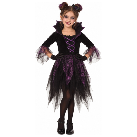 Disfraz de Vampiresa Murcielago para Niña - Disfraces Halloween Vampiros - Disfraces de Vampiresas y Goticas para Niñas