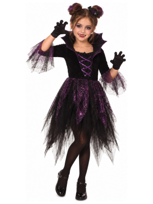 Disfraz de Vampiresa Murcielago para Niña - Disfraces Halloween Vampiros - Disfraces de Vampiresas y Goticas para Niñas