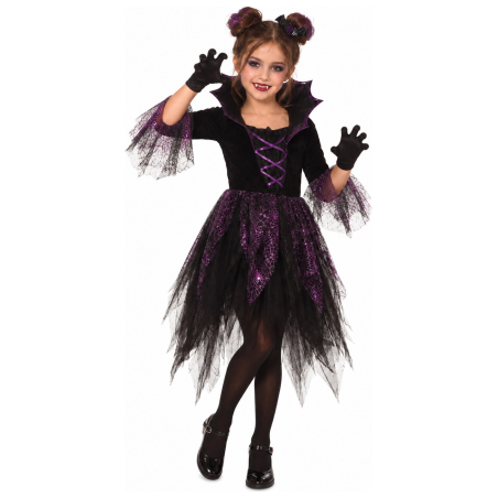 Disfraz de Vampiresa Murcielago para Niña - Disfraces Halloween Vampiros - Disfraces de Vampiresas y Goticas para Niñas