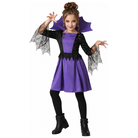 Disfraz de Vampiresa Araña para Niña - Disfraces Halloween Vampiros - Disfraces de Vampiresas y Goticas para Niñas