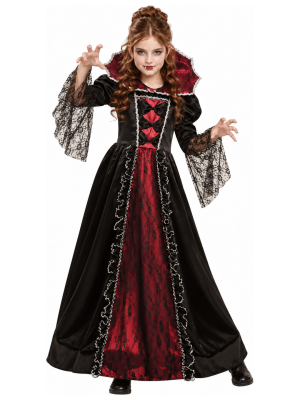 Disfraz de Vampiresa Clasica para Niña - Disfraces Halloween Vampiros - Disfraces de Vampiresas y Goticas para Niñas