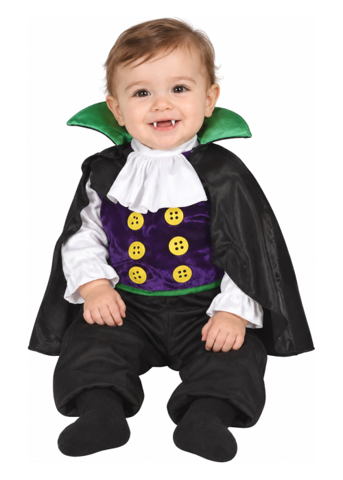 Disfraz de Vampiro Clasico Morado para Bebe - Disfraces Halloween Vampiros - Disfraces de Vampiros y Vampiresas para Bebes