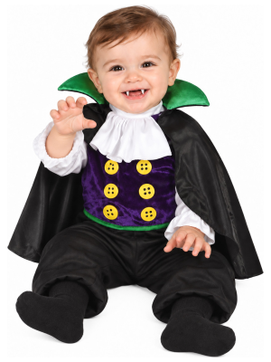 Disfraz de Vampiro Clasico Morado para Bebe - Disfraces Halloween Vampiros - Disfraces de Vampiros y Vampiresas para Bebes