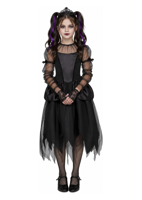 Disfraz de Vampiresa Gotica para Niña - Disfraces Halloween Vampiros - Disfraces de Vampiresas y Goticas para Niñas