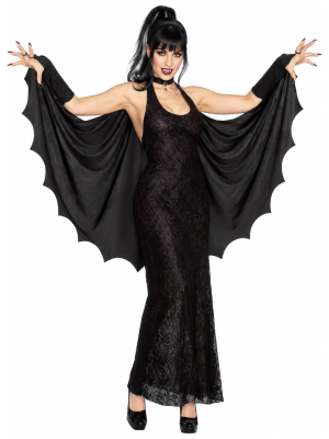 Disfraz de Vampiresa con Alas para Mujer - Disfraces Halloween Vampiros - Disfraces de Vampiresas y goticas para Mujer