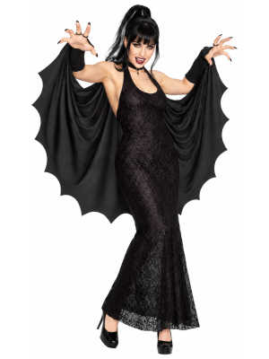 Disfraz de Vampiresa con Alas para Mujer - Disfraces Halloween Vampiros - Disfraces de Vampiresas y goticas para Mujer