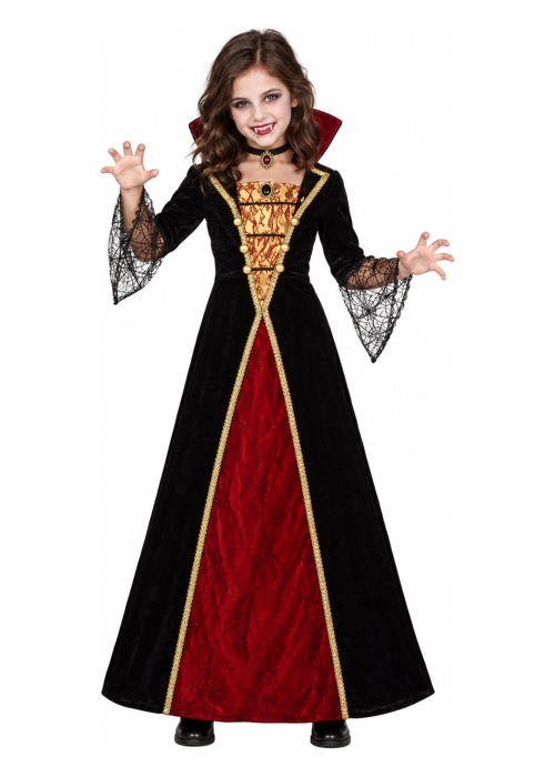 Disfraz de Vampiresa Clasica para Niña - Disfraces Halloween Vampiros - Disfraces de Vampiresas y Goticas para Niñas