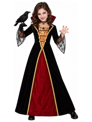 Disfraz de Vampiresa Clasica para Niña - Disfraces Halloween Vampiros - Disfraces de Vampiresas y Goticas para Niñas