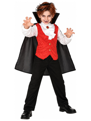 Disfraz de Vampiro Clasico para Niño - Disfraces Halloween Vampiros - Disfraces de Vampiros y Goticos para Niños