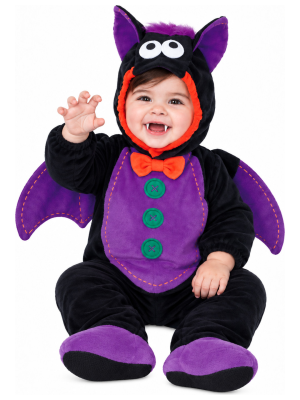Disfraz de Vampiro Murcielago Morado para Bebe - Disfraces Halloween Vampiros - Disfraces de Vampiros y Vampiresas para Bebes