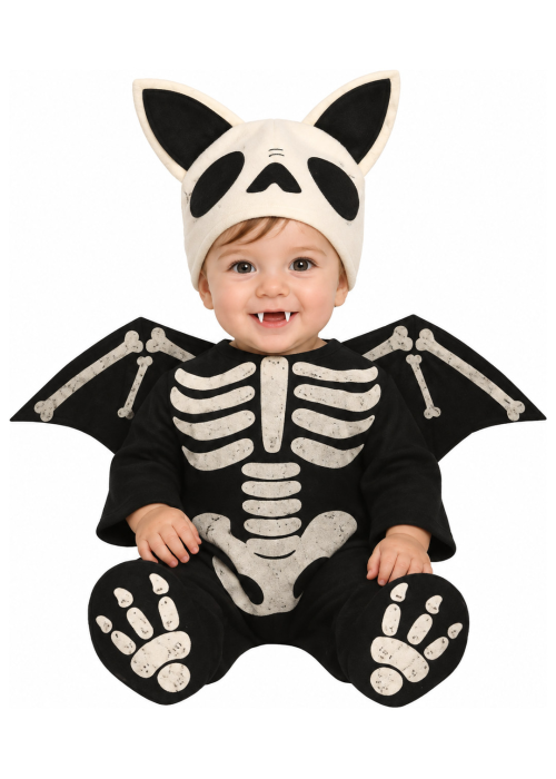 Disfraz de Vampiro Murcielago Esqueleto para Bebe - Disfraces Halloween Vampiros - Disfraces de Vampiros y Vampiresas para Bebes