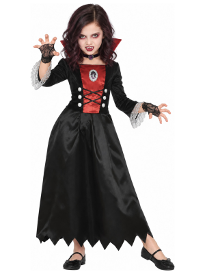 Disfraz de Vampiresa gotica para Niña - Disfraces Halloween Vampiros - Disfraces de Vampiresas y Goticas para Niñas