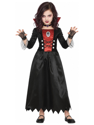 Disfraz de Vampiresa gotica para Niña - Disfraces Halloween Vampiros - Disfraces de Vampiresas y Goticas para Niñas