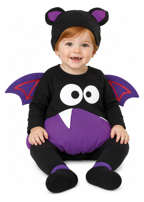 Disfraz de Vampiro Murcielago Morado para Bebe - Disfraces Halloween Vampiros - Disfraces de Vampiros y Vampiresas para Bebes