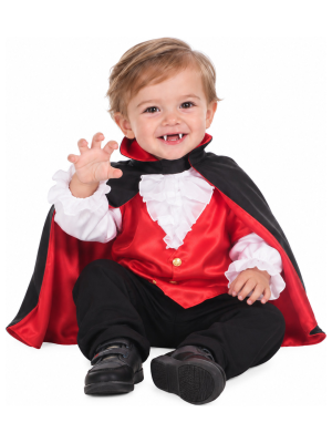Disfraz de Vampiro Clasico Rojo para Bebe - Disfraces Halloween Vampiros - Disfraces de Vampiros y Vampiresas para Bebes