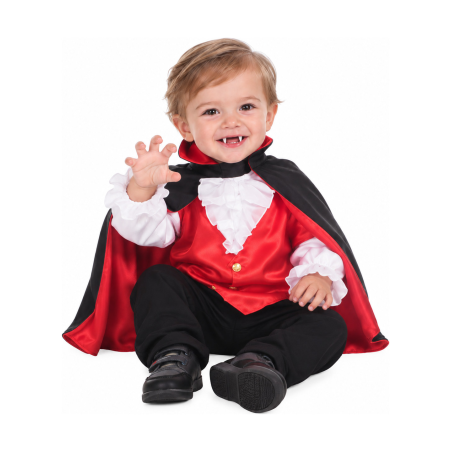 Disfraz de Vampiro Clasico Rojo para Bebe - Disfraces Halloween Vampiros - Disfraces de Vampiros y Vampiresas para Bebes