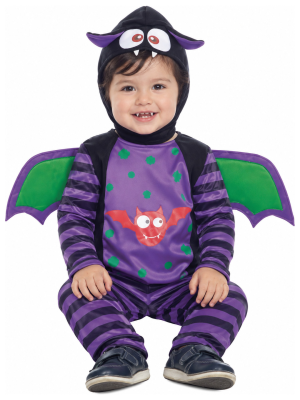 Disfraz de Vampiro Murcielago Rayas para Bebe - Disfraces Halloween Vampiros - Disfraces de Vampiros y Vampiresas para Bebes