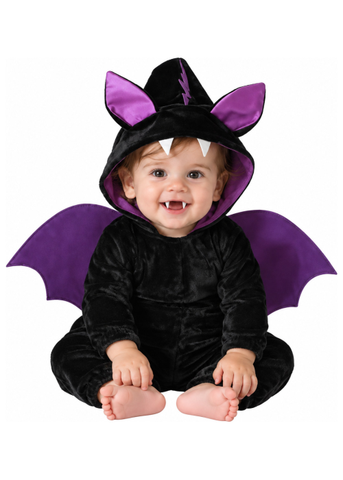 Disfraz de Vampiro Murcielago Morado para Bebe - Disfraces Halloween Vampiros - Disfraces de Vampiros y Vampiresas para Bebes