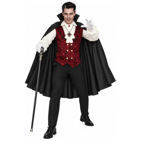 Disfraz de Vampiro Clásico para Hombre - Disfraces Halloween Vampiros - Disfraces de Vampiros y Goticos para Hombre