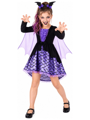 Disfraz de Vampiresa Murcielago para Niña - Disfraces Halloween Vampiros - Disfraces de Vampiresas y Goticas para Niñas