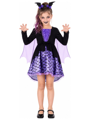 Disfraz de Vampiresa Murcielago para Niña - Disfraces Halloween Vampiros - Disfraces de Vampiresas y Goticas para Niñas
