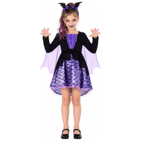 Disfraz de Vampiresa Murcielago para Niña - Disfraces Halloween Vampiros - Disfraces de Vampiresas y Goticas para Niñas