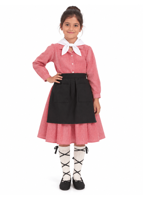 Conjunto Casera Cuadros Rojo infantil - Trajes Regionales - Conjuntos y Trajes Regionales Niña