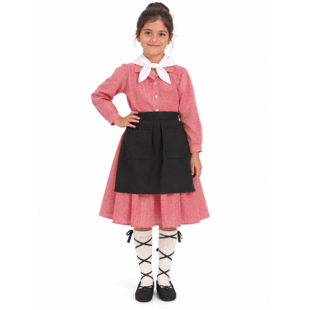 Conjunto Casera Cuadros Rojo infantil - Trajes Regionales - Conjuntos y Trajes Regionales Niña