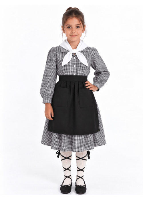 Conjunto Casera Cuadros Negro infantil - Trajes Regionales - Conjuntos y Trajes Regionales Niña
