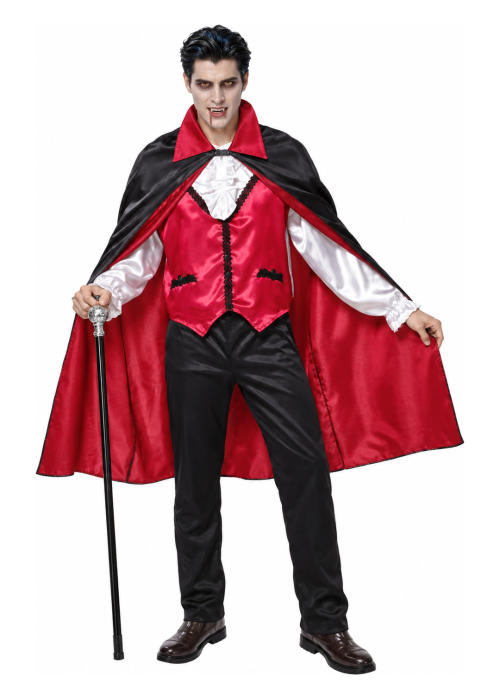 Disfraz de Vampiro Clásico para Hombre - Disfraces Halloween Vampiros - Disfraces de Vampiros y Goticos para Hombre