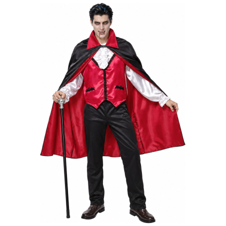 Disfraz de Vampiro Clásico para Hombre - Disfraces Halloween Vampiros - Disfraces de Vampiros y Goticos para Hombre