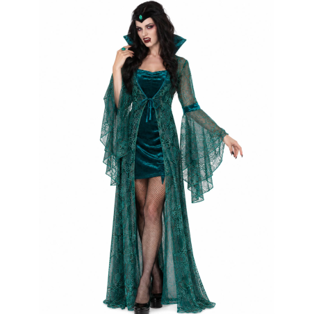 Disfraz de Vampiresa Verde para Mujer - Disfraces Halloween Vampiros - Disfraces de Vampiresas y goticas para Mujer
