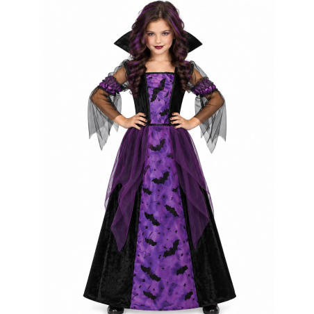 Disfraz de Vampiresa Murcielago para Niña - Disfraces Halloween Vampiros - Disfraces de Vampireras y Goticas para niña