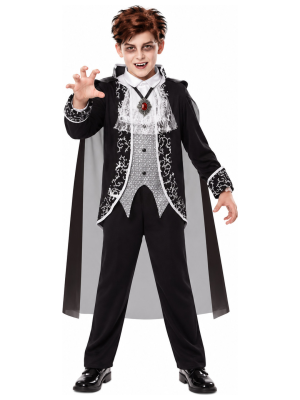 Disfraz de Vampiro Clasico para Niño - Disfraces Halloween Vampiros - Disfraces de Vampiros y Goticos para Niños