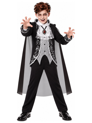 Disfraz de Vampiro Clasico para Niño - Disfraces Halloween Vampiros - Disfraces de Vampiros y Goticos para Niños