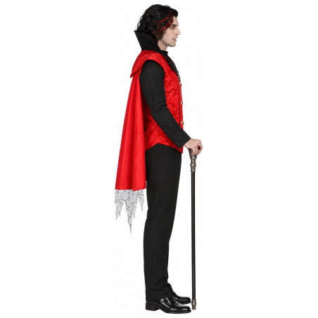 Disfraz de Vampiro Rojo para Hombre - Disfraces Halloween Vampiros - Disfraces de Vampiros y Goticos para Hombre