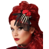 Comprar Diadema con Velo Negro con Flores - Sombreros