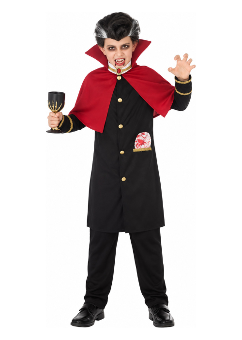 Disfraz de Vampiro Clasico para Niño - Disfraces Halloween Vampiros - Disfraces de Vampiros y Goticos para Niños