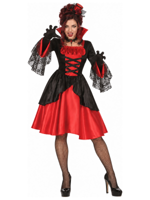 Disfraz de Vampiresa Roja para Mujer - Disfraces Halloween Vampiros - Disfraces de Vampiresas y goticas para Mujer