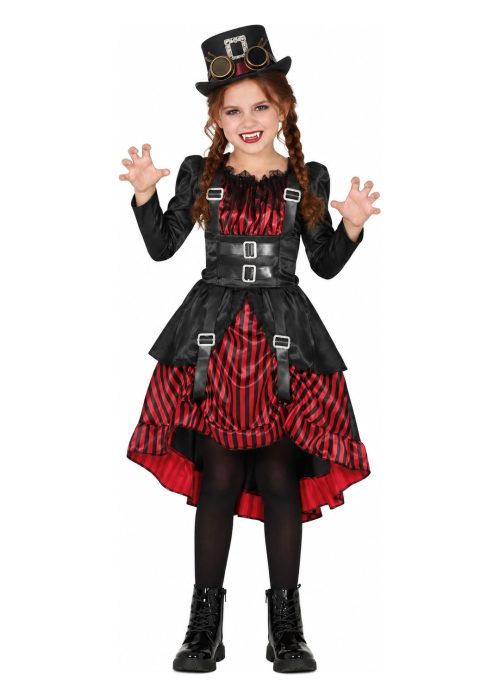 Disfraz de Vampiresa Steampunk para Niña - Disfraces Halloween Vampiros - Disfraces de Vampiresas y Goticas para Niñas