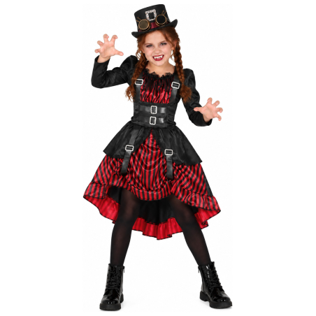 Disfraz de Vampiresa Steampunk para Niña - Disfraces Halloween Vampiros - Disfraces de Vampiresas y Goticas para Niñas