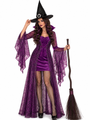 Disfraz de Bruja Morada Elegante - Disfraces de Brujas y Hechiceras