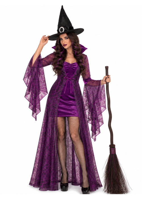 Disfraz de Bruja Morada Elegante Mujer - Disfraces de Brujas y Hechiceras - Disfraces de Brujas y Hechiceros para Mujer