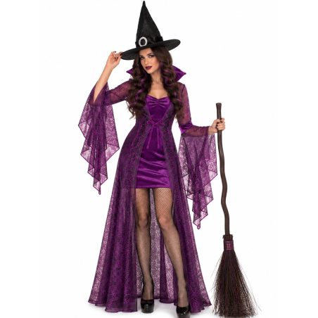 Disfraz de Bruja Morada Elegante Mujer - Disfraces de Brujas y Hechiceras - Disfraces de Brujas y Hechiceros para Mujer